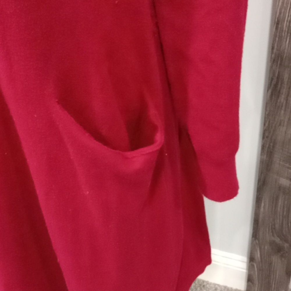 Sundance "film noir" raspberry red round neck pullover style dress size small - Picture 3 of 4